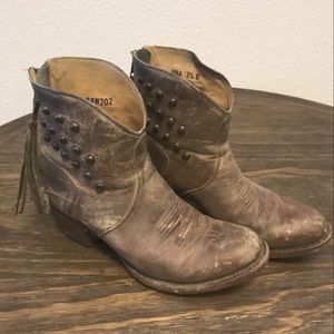 Shyanne Distressed Tassel Stud Booties